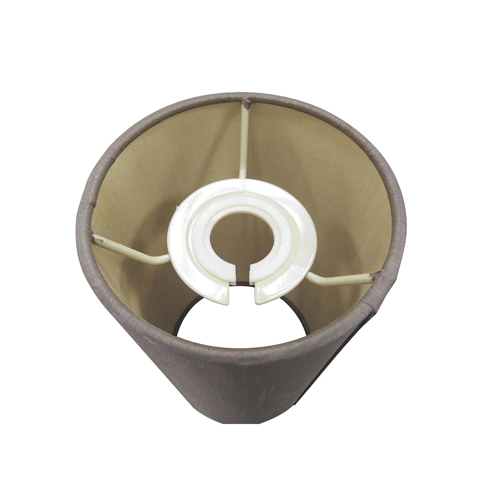 Baymont 12cm Shade 3 Light Pendant Antique Brass, Taupe/Halo Gold DK0772  Deco Baymont AB TA